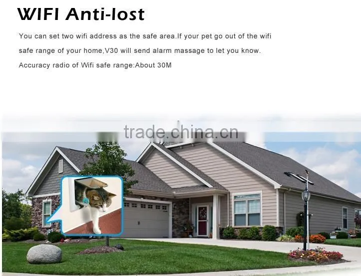 New model V30 smart led light wifi anti-lost small waterproof IP66 long distance gps tracker
