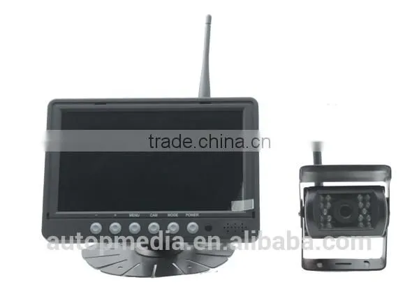 7"anti-interference wireless rearview camera system transmitt and receiver for car