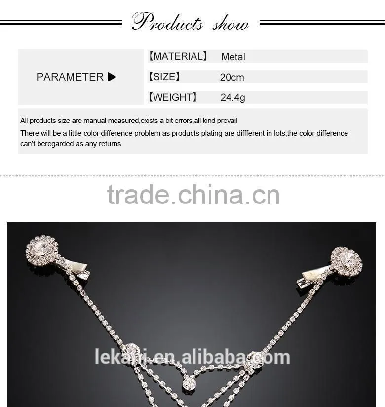 Popular Hot New Top Grade Crystal Bride Indian Bridal Hair Jewelry