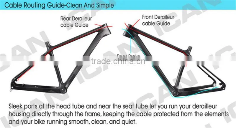 carbon fat bike frame carbon snow/sand/fat bike frame BSA, frame Carbon 197mm axle