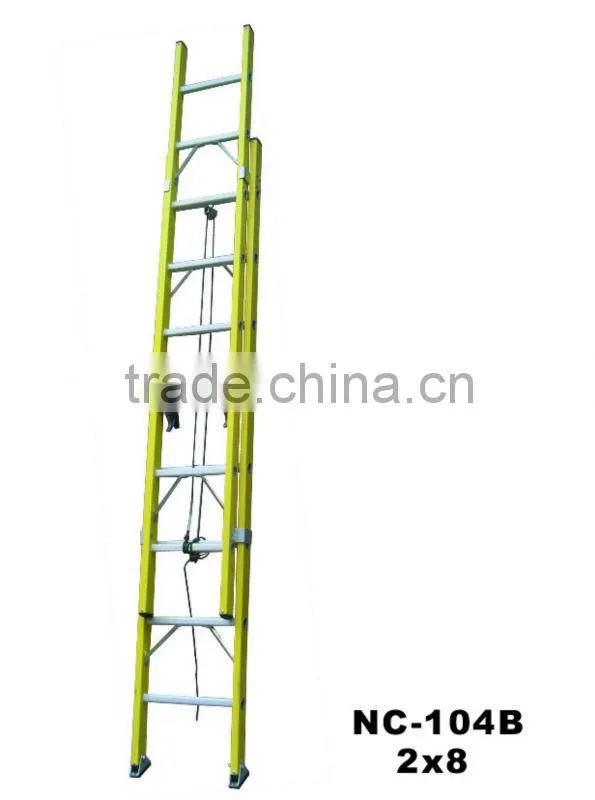FRP GRP Fiberglass industrial extension ladder