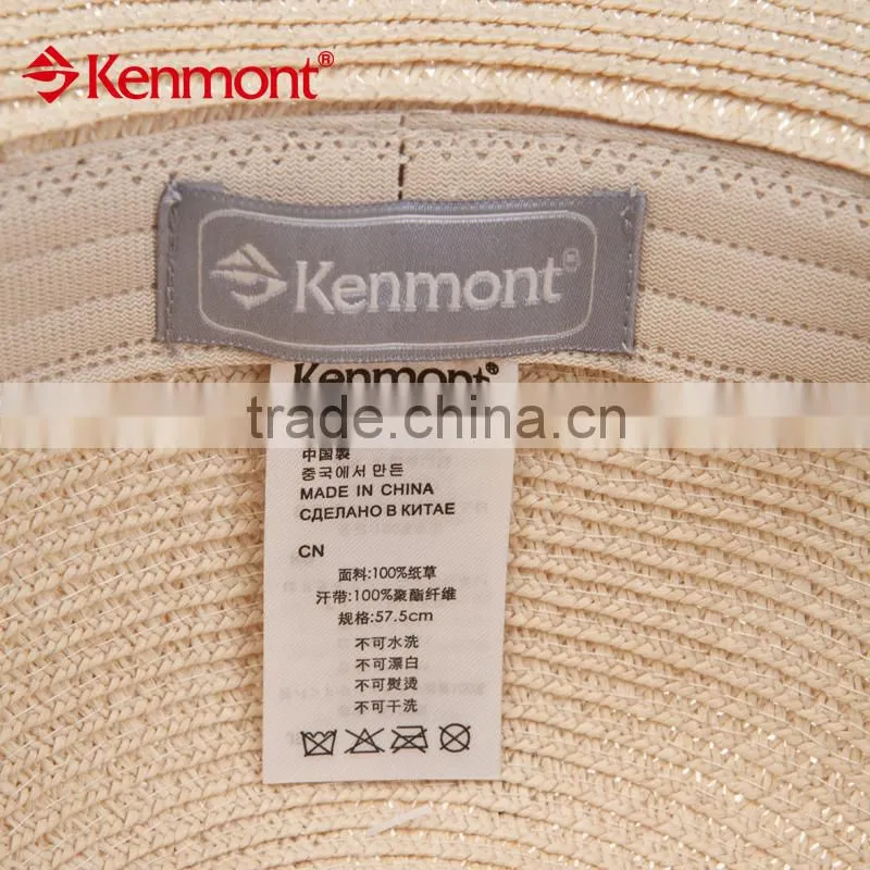Most popular wide brim folding straw with silk ribbon