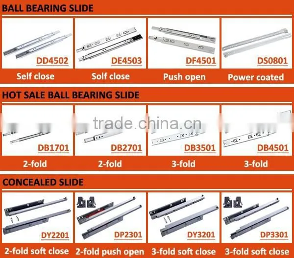 Full extention ball bearing drawer slide