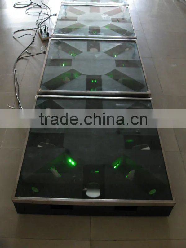 8 heads step motor scan green disco dancing floor laser light