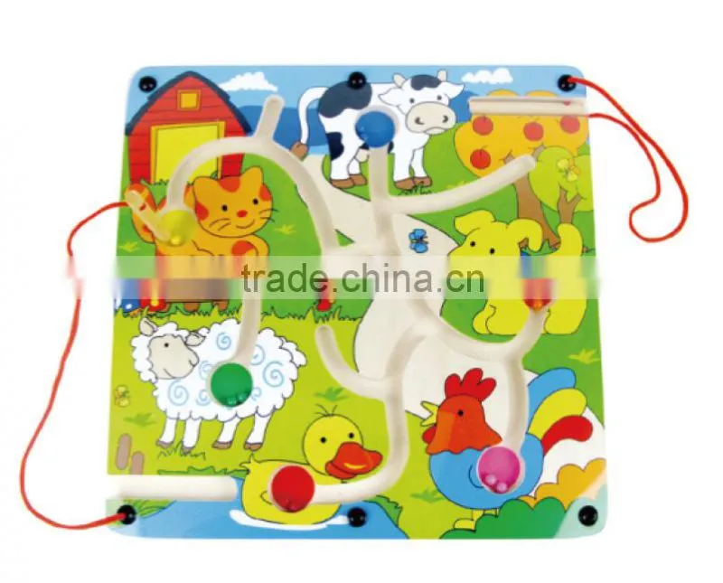 child toys orthoplex shape animal design magnetic games board learning kids toy wooden beads educational toys