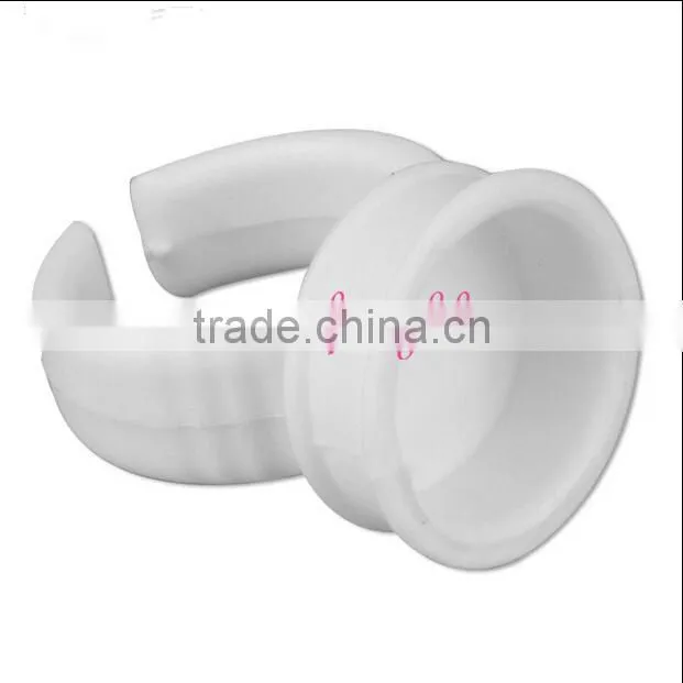 Hot selling eyelash extention tools white plastic wearable ring eyelash palette
