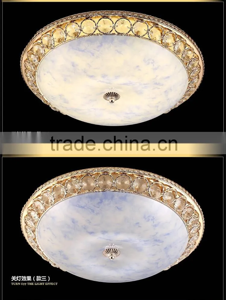 60W Modern Luxury LED Crystal Ceiling Light Living Room LED Absorb Dome Light SMD Double-Color