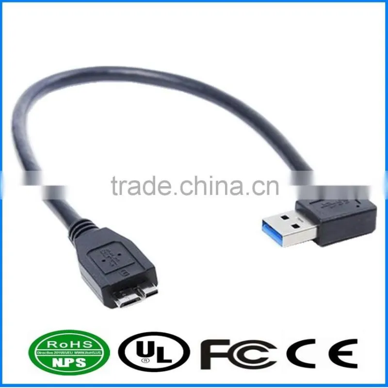 USB 2.0 AM To Micro B Cable 90 Degrees Right Angle Highspeed Connecting Datawire For Android Phone Charging Cable