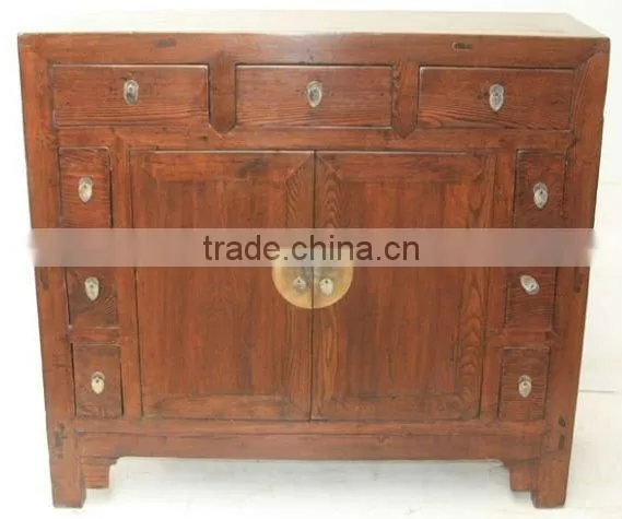 Brown nine Drawer two Door Cabinet
