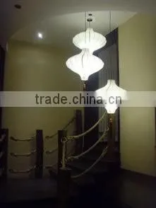 Chinese antique style hotel fabric drop lightings