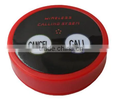wireless service call button pager for waiter service client with factory price and popular in restaurant