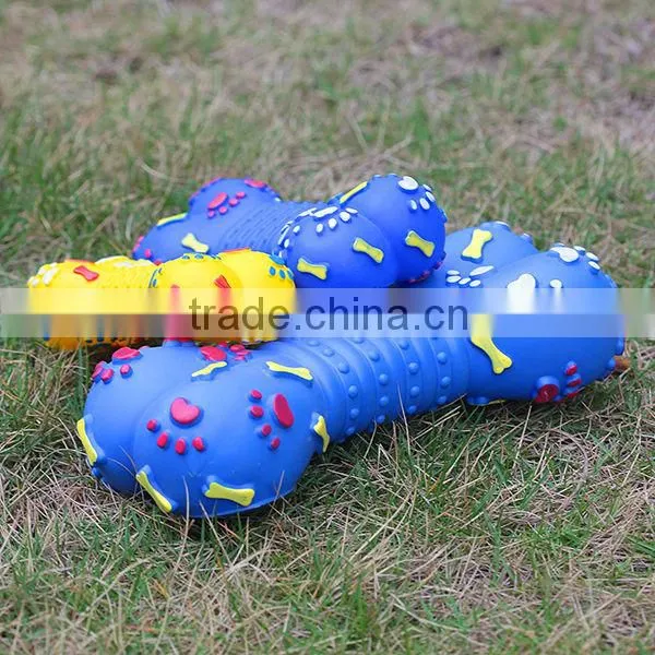 2014 Hot Sale Plastic Squeakers Chew Bone for Dog