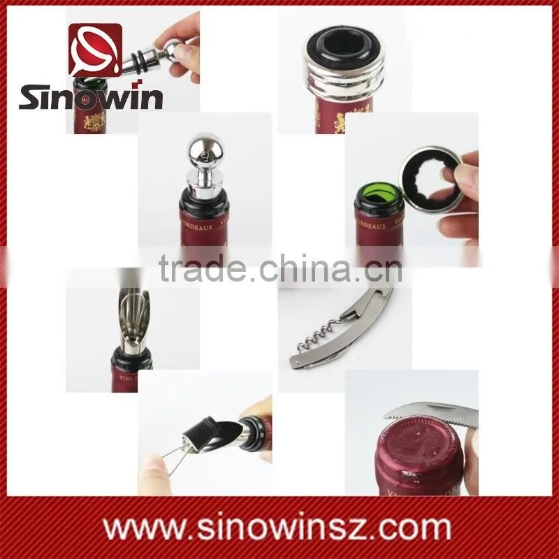 Leather Box Package Wine Accessories Gift Set Wine Bottle Tool Set