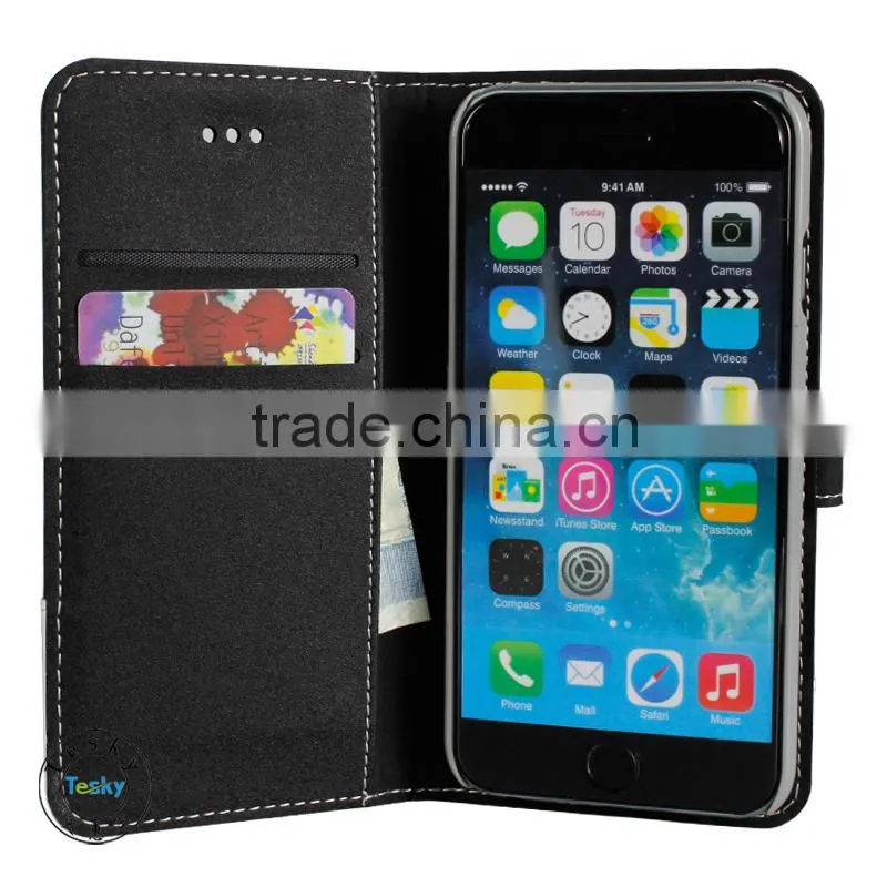 For Iphone 6 Case, Magnetic Button Leather Phone Case Cover For Iphone 6