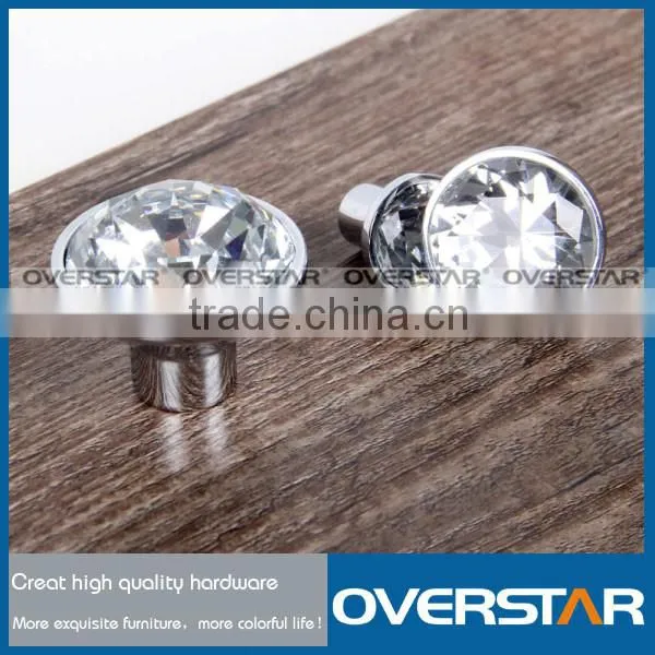 Hot Sale Zinc Alloy Crystal Rhinestone Cabinet Knob