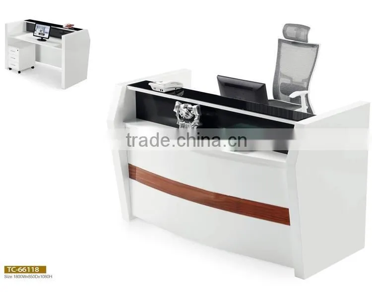 Modern white simple elegant front desk counter TC-66118