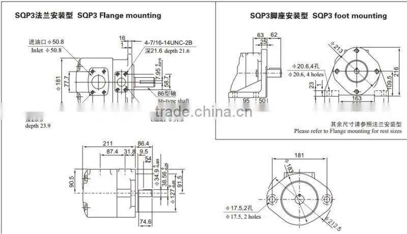 high pressure variable piston pump,(PV2R ,50T ), & SQP vane pumps,hydraulic pump and motor price