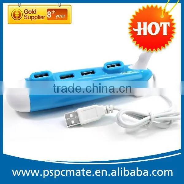 Gracious Mirror Surface 4 Port USB HUB With writing parts