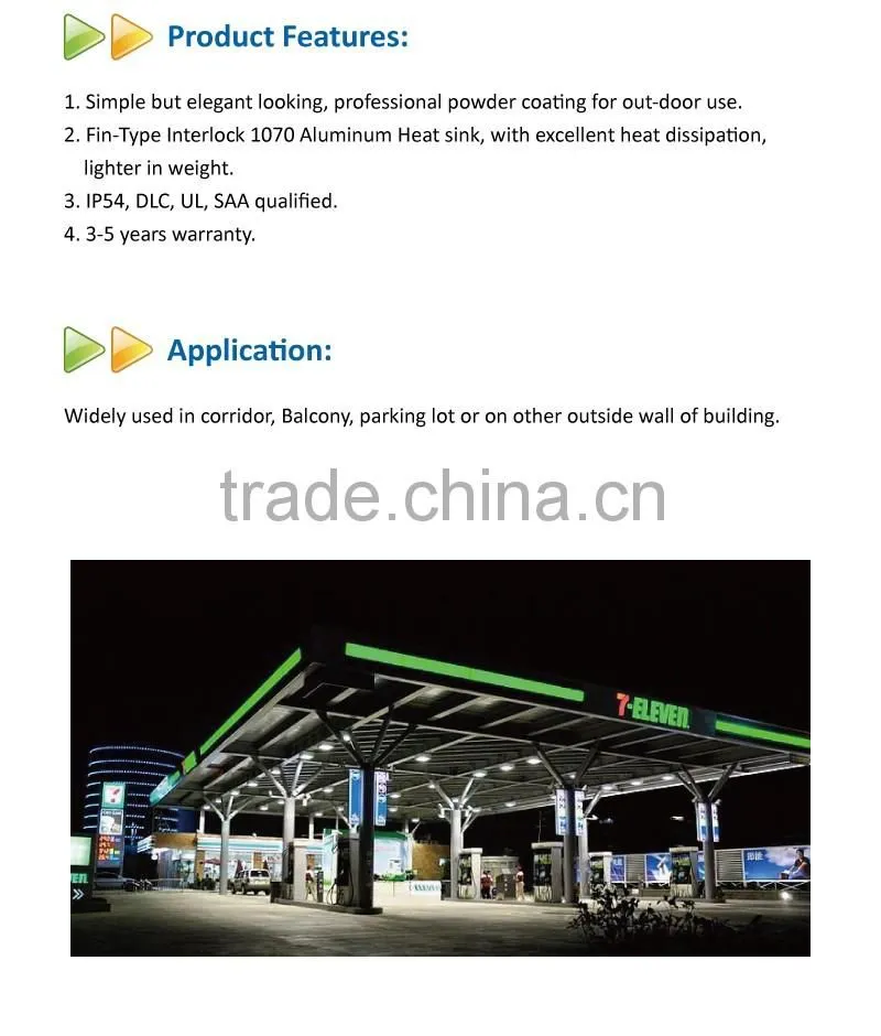UL listed 40W IP54 industrial ceiling led canopy light fixture