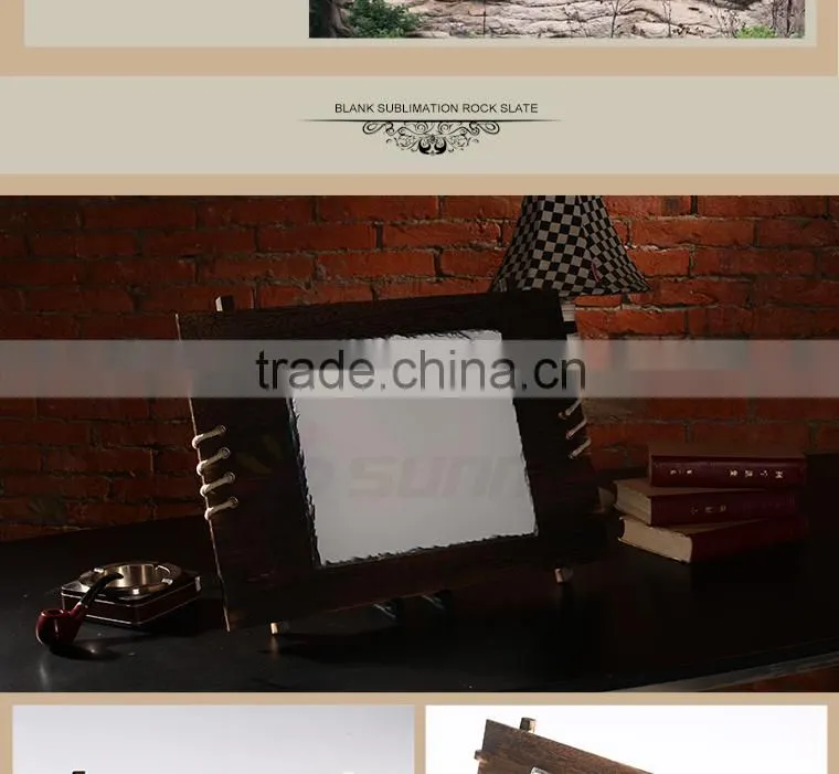 Sunmeta sublimation wooden rock photo frame wall hanging SH40
