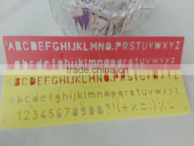 Factory Plastic Letter Stencil Ruler OEM and ODM office stationery for school medical ruler