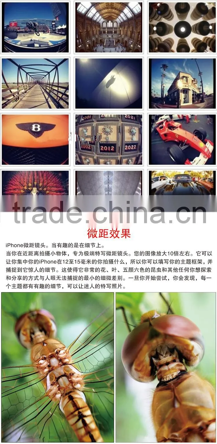 Hot Universal Clip Camera 3 in 1 Mobile Phone Lens Fish Eye + Macro + Wide Angle for iphone 6 5 5s Samsung s5 and all Cell Phone