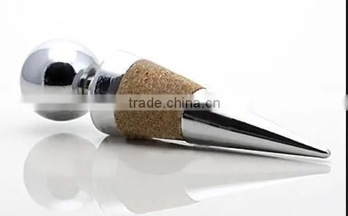 Deer head metal cork wine bottle stopper wholesale / with cork stopper
