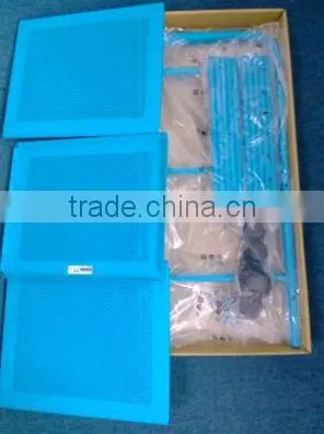 Blue removable 3 tier metal storage shelf