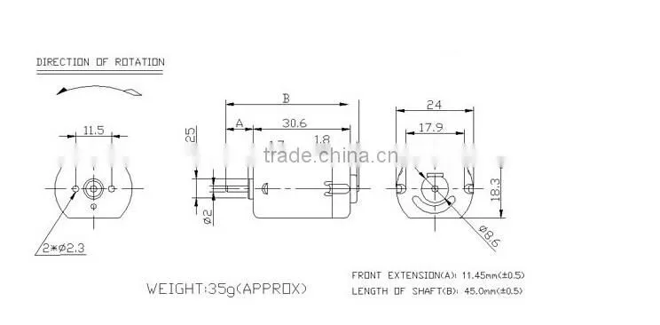 DC Electric Motor 24 Volt FF-280 toy motor