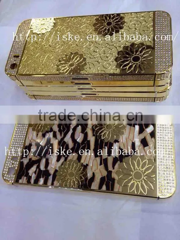 Gold supplier for iPhone 5s best price for iPhone 5s golden housing for iPhone 5s 24 kt gold back coevr