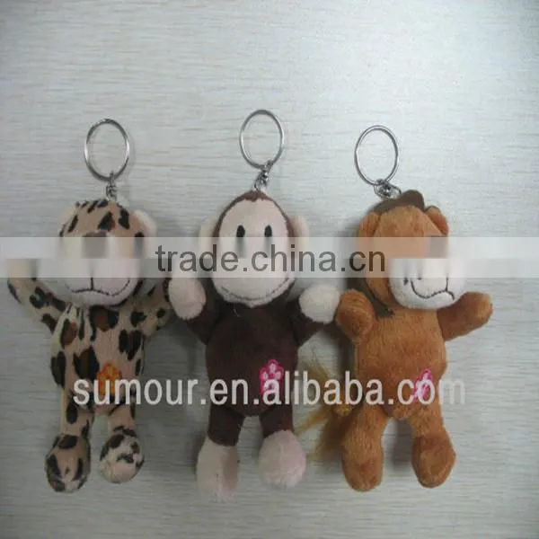 Assorted Stuffed Animals Plush Keychain, Plush Animal Keychain For Promotion