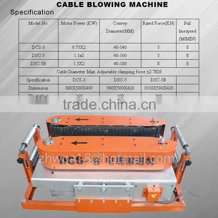 Power Cable Pusher heavy ducy cable blowing machine