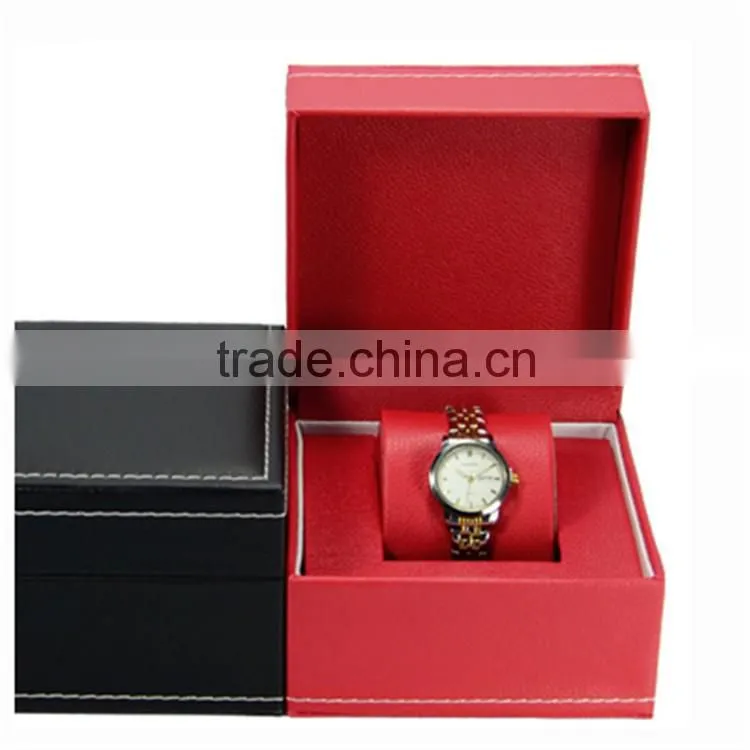 Luxury PU leather single watch packaging box