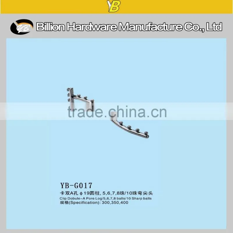 china fashion factory clothes store hanging display hook on slot hook