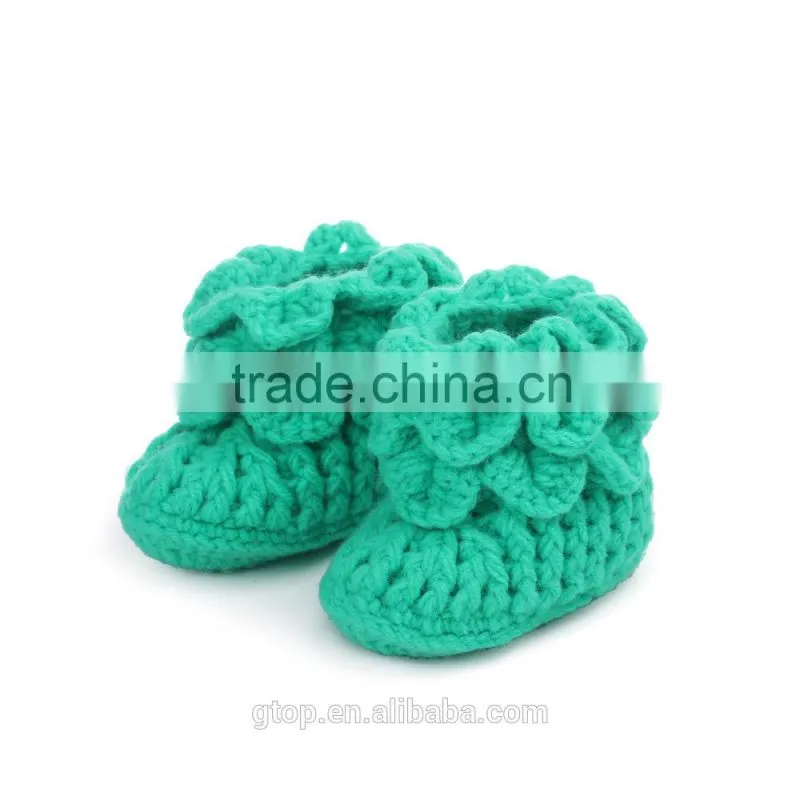 Baby Handmade Crochet Boots Shoes Supplier for 1-10 months old B-0018