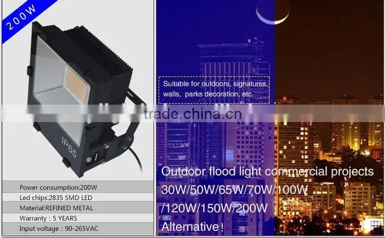 New design smd led flood light waterproof ip65 outdoor 10-200w led flood light/fixture