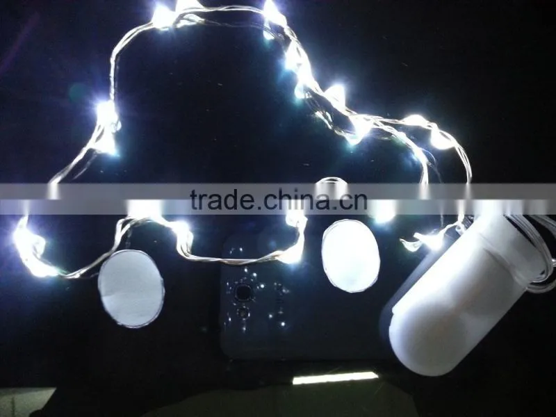 CR2032 Micro Silver LED Copper Wire 1M 20 leds string light
