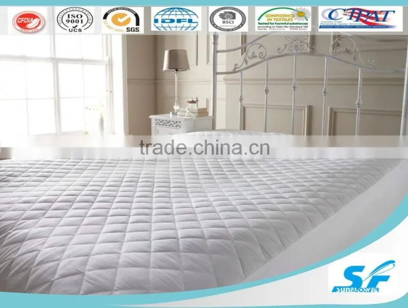 hotel cheap microfiber polyester mattress protector quilted bedspread