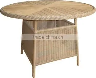 teak table top outdoor rattan table in different shape & size