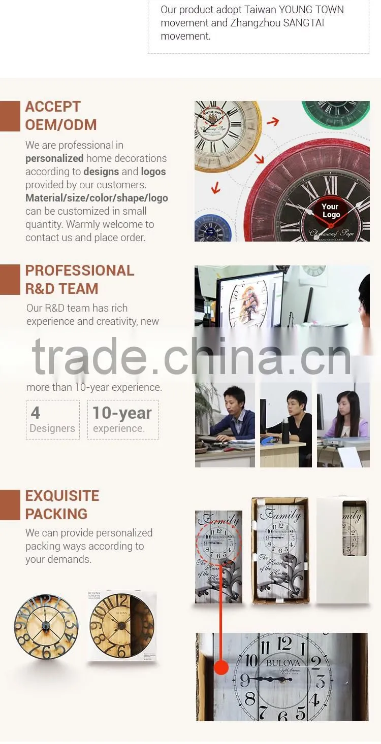 Good Quality Cheap Humanized Design Handmade Big Led Wall Clock