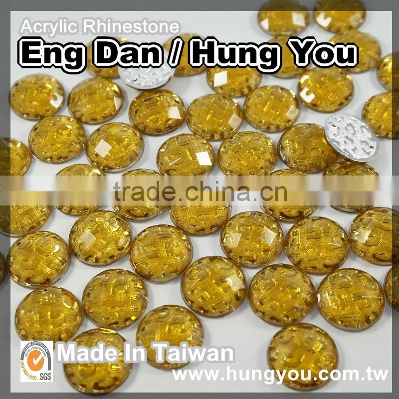 Best Popular Non Hot-Fix Taiwan Round Shape Synthetic Gemstones For Garment Accessories