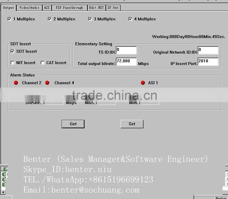 MPEG-2 4IN1 SD SDI ts ip video encoder (Embedded audio,4SDI in,ASI+IP/UDP out)