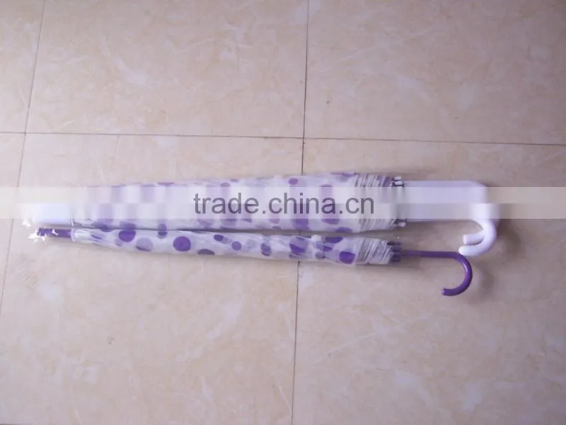 2016 Custom wholesale rain promotional best selling transparent poe umbrella