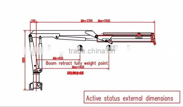 Chinese mobile jib crane 2 ton good price for sale
