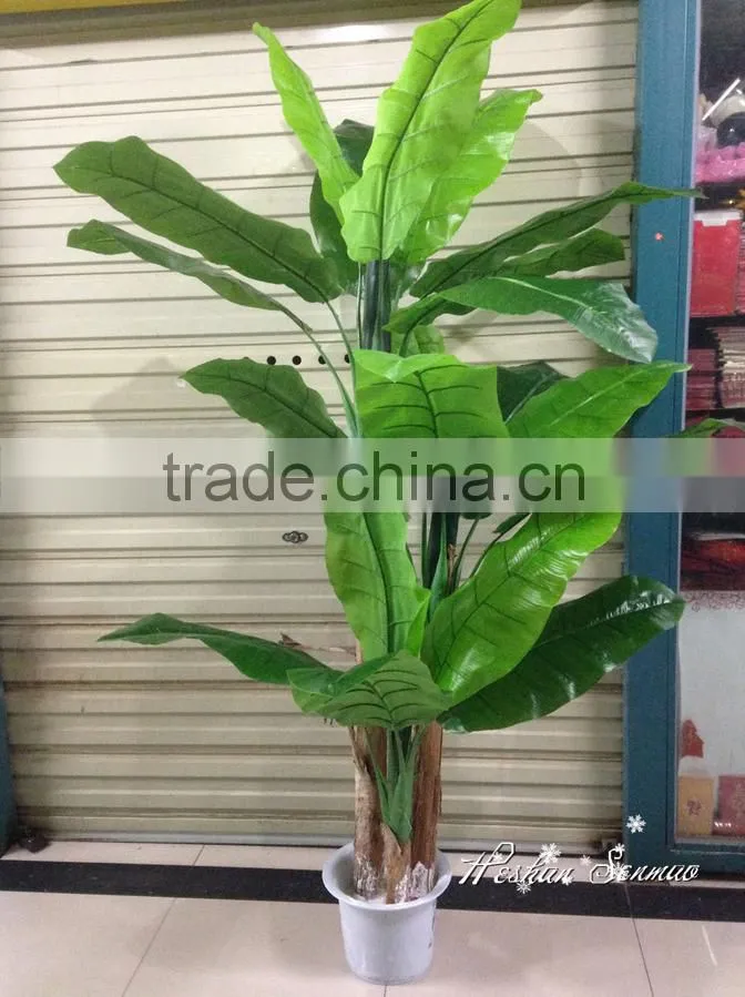 Popular high quality low cost artificial banana tree for indoor decoration