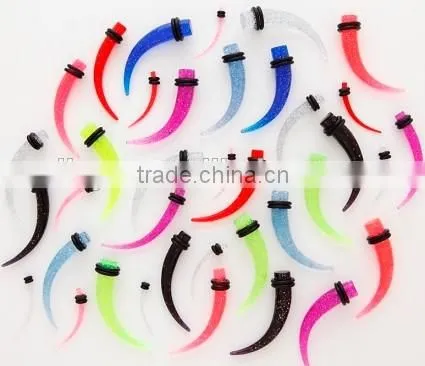 Fake UV Acrylic Ear Taper with O-rings