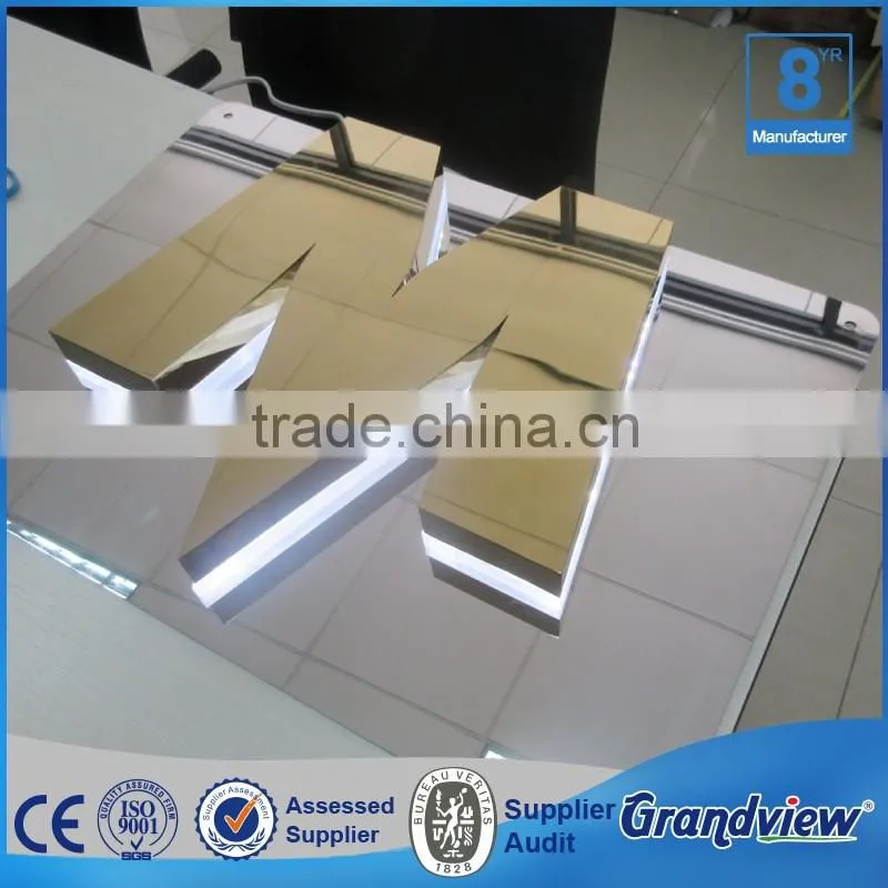 Mirror stainless steel screws fixing outdoor waterproof led letters