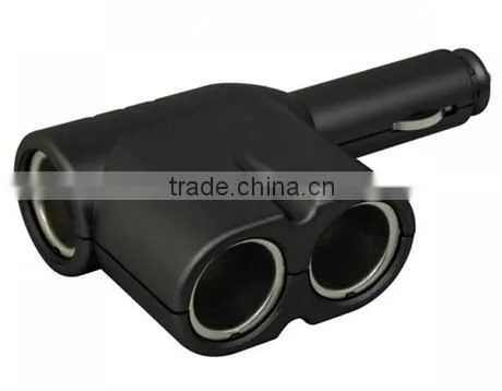 Two-Way 12V DC Car Cigar Cigarette Lighter Double Power Adapter Socket Splitter