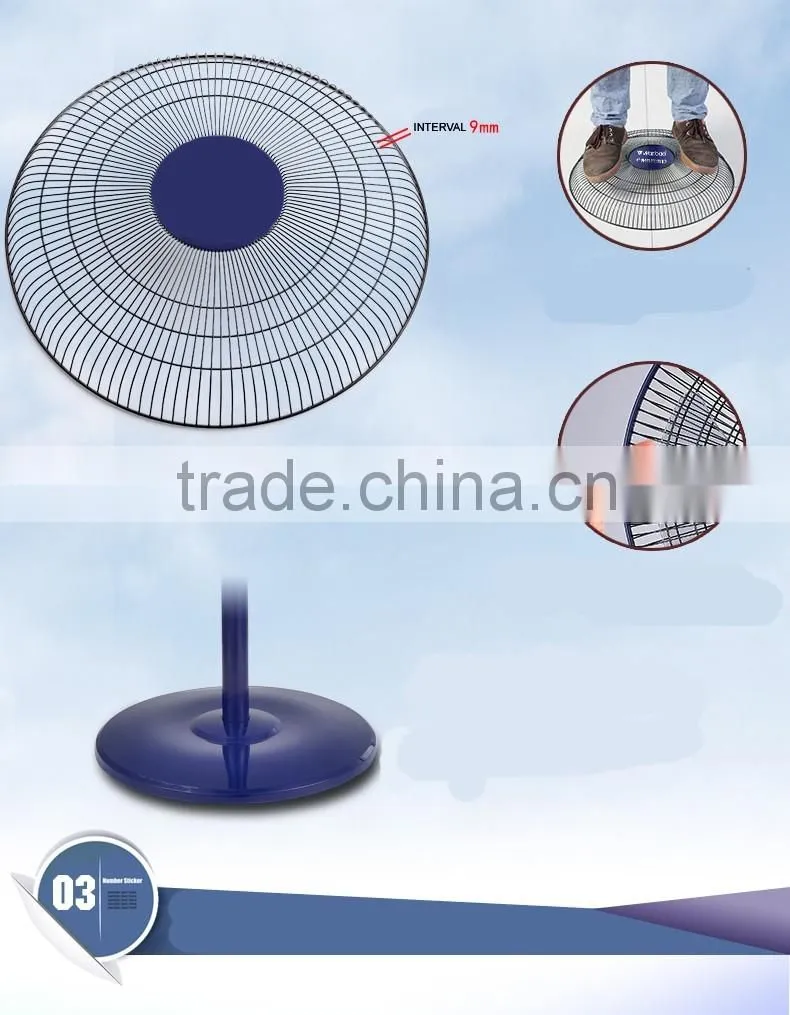 ABS 16 inch stand fan with remote control LED light