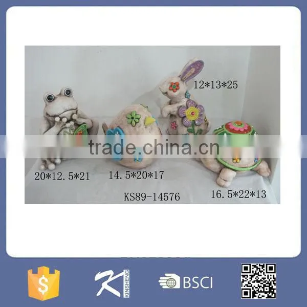 Colorful aniaml pattern stone flower pot